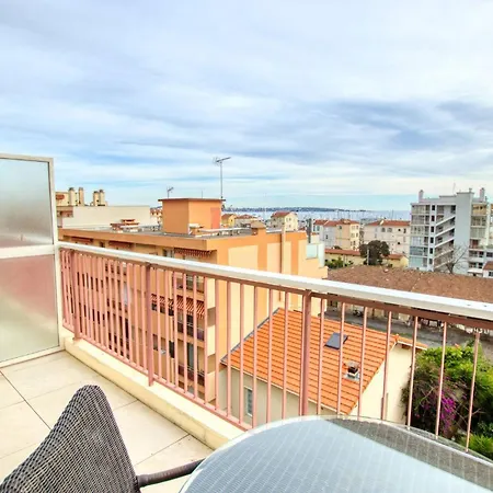 Le Clair Golfe-juan - T2 Terrasse Vue Parking Prive Wifi - Limestay Apartment